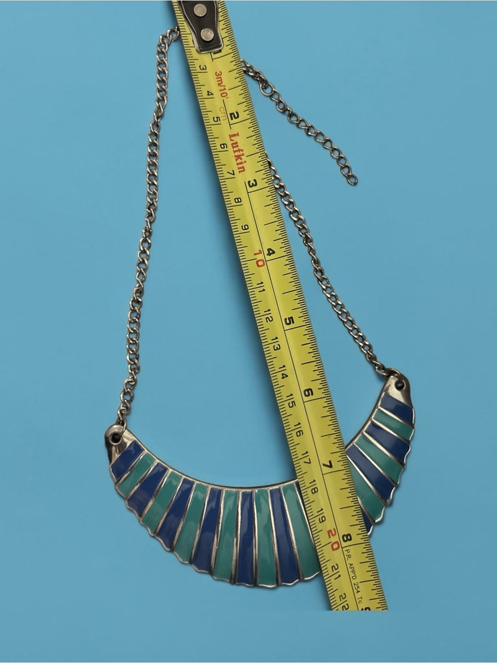 Blue & Teal Statement Bib Necklace - Women Jewelry Necklaces - Picture 3 of 4